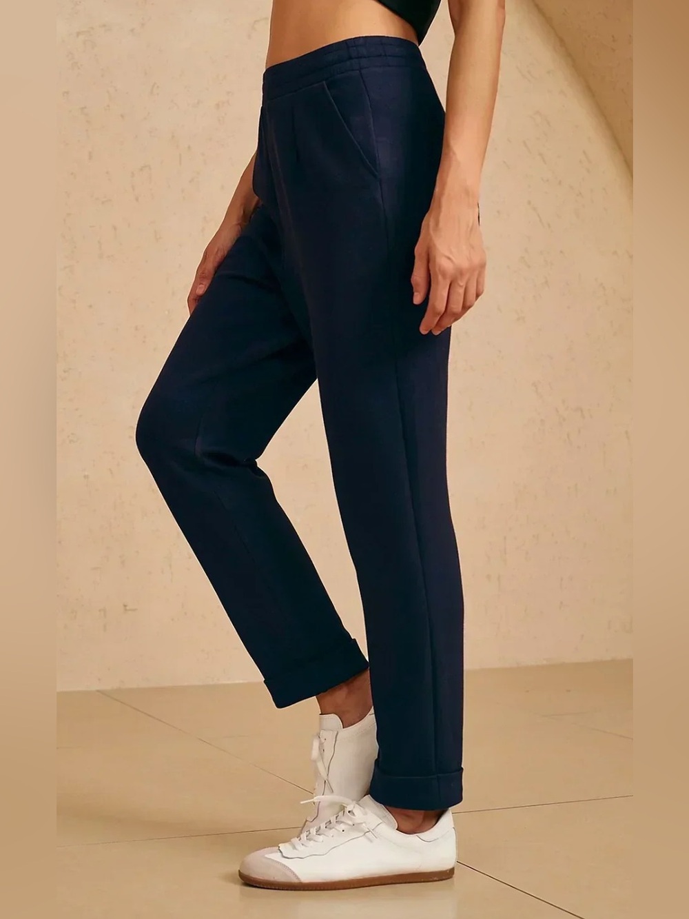 NWOT ACEGOLFS Women's Drawstring Cuff Pants Size Large Navy Blue